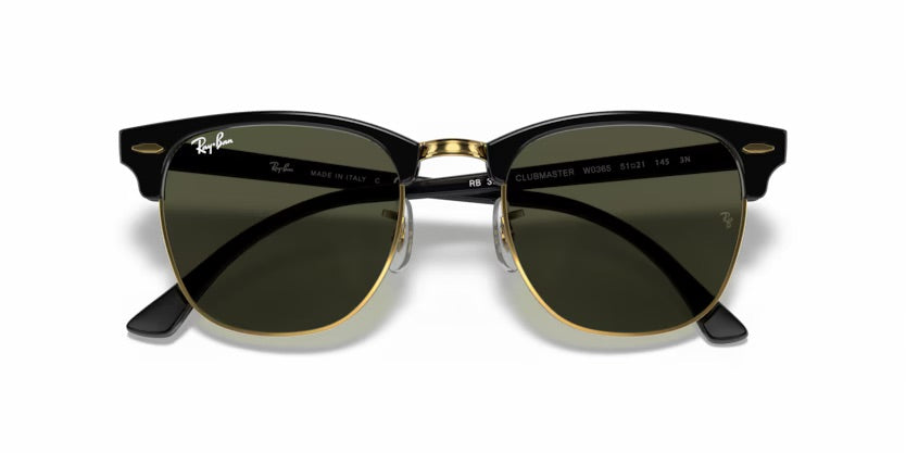 0RB3016 - Clubmaster W0365 - Nero su oro