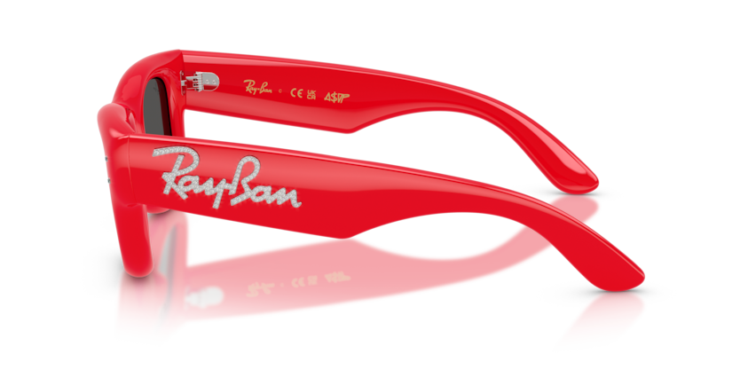 Ray-Ban X ASAP ROCKY 0RB4940B - Wayfarer puffer 686187 - Rosso e strass