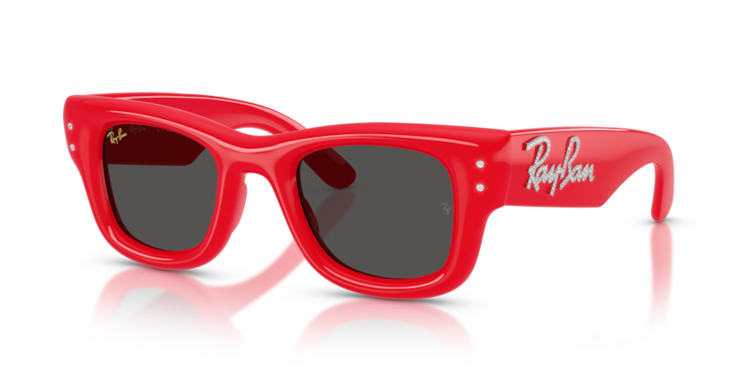 Ray-Ban X ASAP ROCKY 0RB4940B - Wayfarer puffer 686187 - Rosso e strass