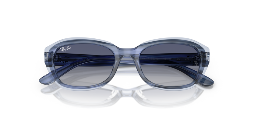 RJ9081S 71764L - Blu striato su blu trasparente (Junior)