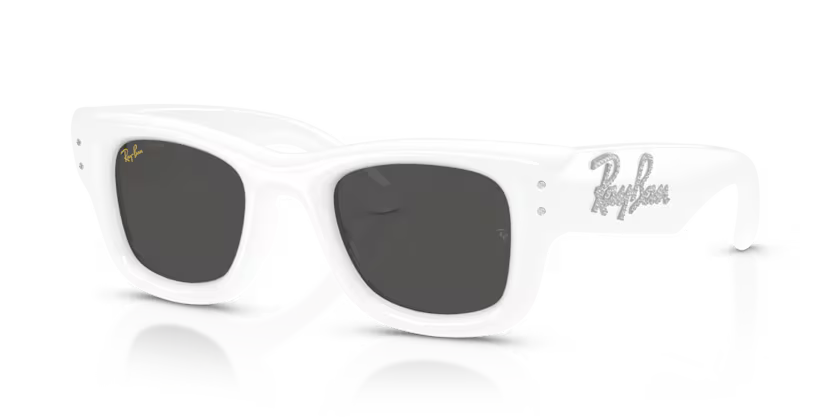 X ASAP ROCKY 0RB4940B - Wayfarer puffer 686387 - Bianco e strass