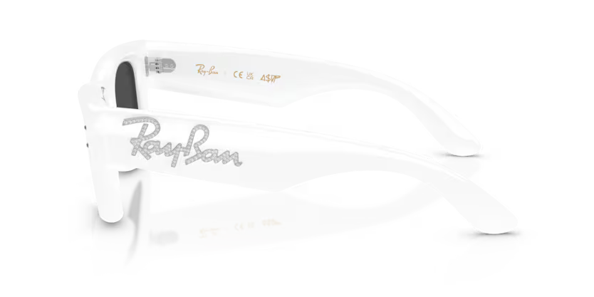 Ray-Ban X ASAP ROCKY 0RB4940B - Wayfarer puffer 686387 - Bianco e strass