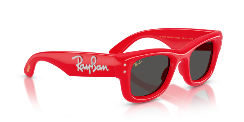 Ray-Ban X ASAP ROCKY 0RB4940B - Wayfarer puffer 686187 - Rosso e strass