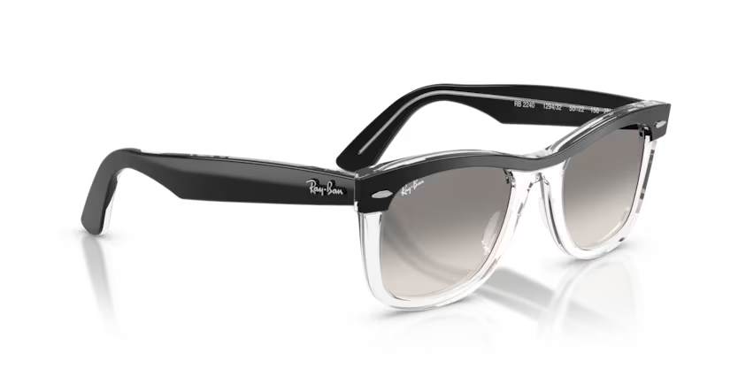 RayBan RB2240 - Wayfarer 129432 - Nero su trasparente