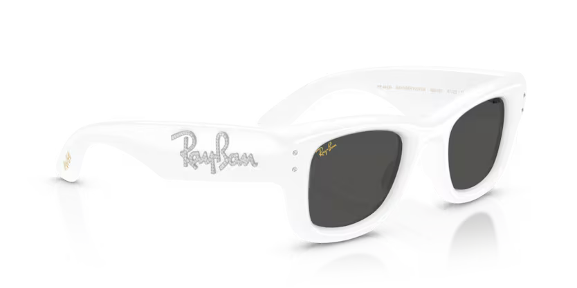 X ASAP ROCKY 0RB4940B - Wayfarer puffer 686387 - Bianco e strass