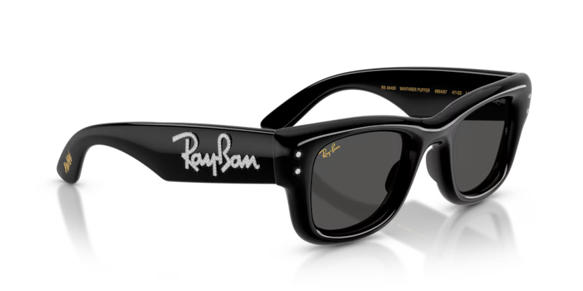 Ray-Ban X ASAP ROCKY 0RB4940B - Wayfarer puffer 686487 - Nero e strass