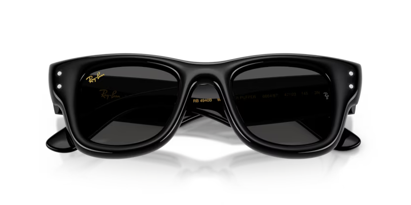 Ray-Ban X ASAP ROCKY 0RB4940B - Wayfarer puffer 686487 - Nero e strass