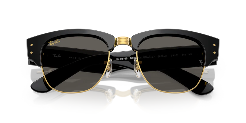 Ray-Ban X ASAP ROCKY RB0316S - Mega clubmaster 6826J5 - Nero su oro